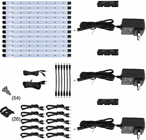 Inspired LED Under Cabinet Lighting Pro Series Triple Deluxe+ 12 Panels - 3 Power Supply kit - Warm White