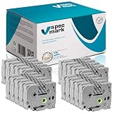 specmark Taśma do pisania TZe-111 6 mm x 8 m zestaw x 20 szt. czarny na przezroczystej taśmie kompatybilna ze wszystkimi drukarkami Brother PT P-touch AZe-111 EZe-11 TZ-111 TZ2-111