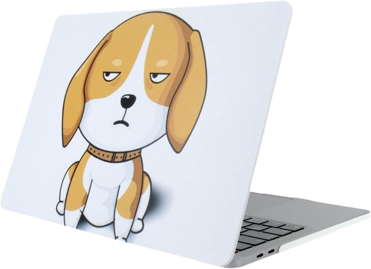 McStorey MacBook Air 13 Kılıf A1369 A1466 Uyumlu Köpek Desenli TPU İnce Hafif Darbe Emici Lazer UV Baskılı Sert Koruyucu Kapak Kahverengi