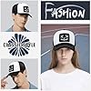Enwokran Baseball Cap Mens Quirky Bizarre Embroidery Hats Unisex, Hip Hop Trucker Caps Adjustable Mesh Back UPF 50+ UV Protection Summer Sun Hat Sports Cap (A_Black White) #4
