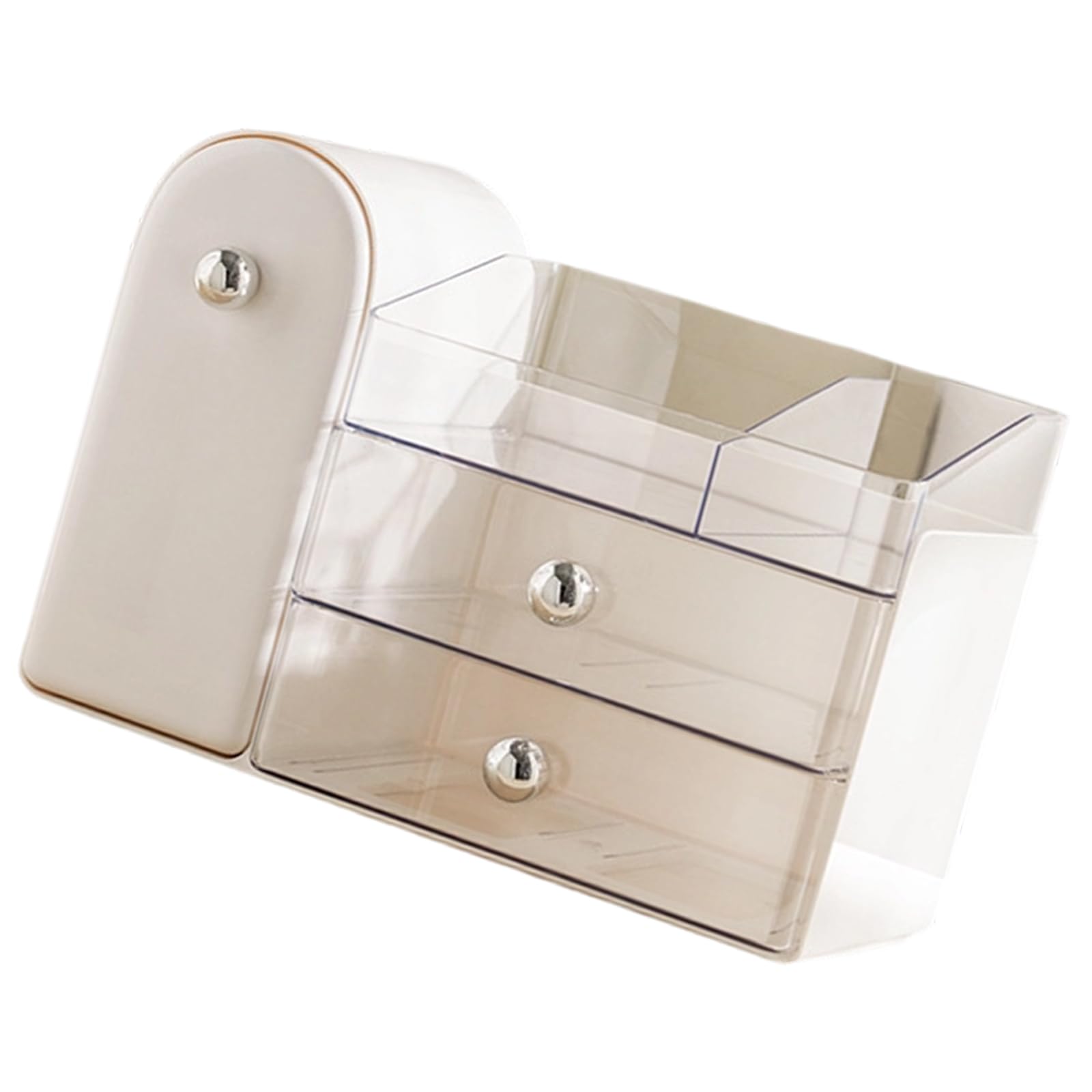 TQUXNGA Makeup Organizers for Vanity with Brush Holder, Cosmetic Storage, Countertop Make Up Skincare for Vanity