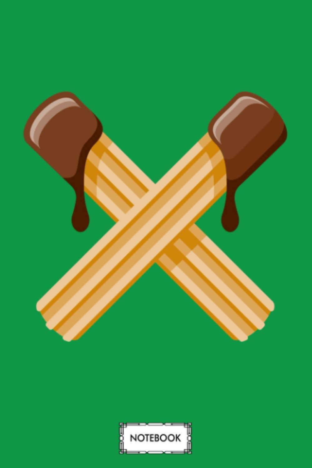 Delicious Churros Dipped In Chocolate Sauce Notebook: Planner, Journal, Diary, 6x9 120 Pages, Matte Finish Cover, Lined College Ruled Paper