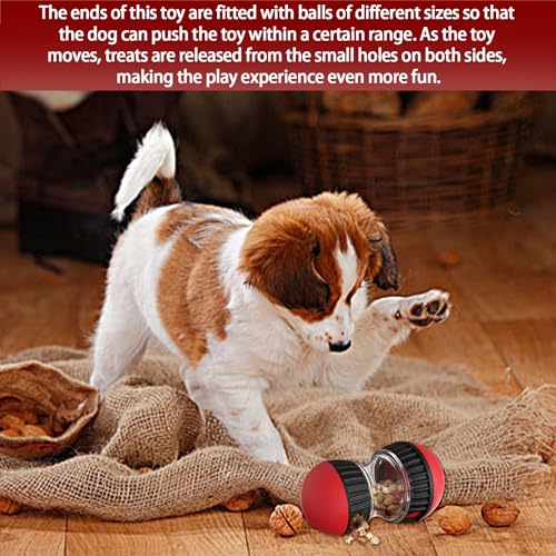 HBSFBH Rollender Leckerli Spender, Leckerli Dosierung Verstellbare Hundespielzeug, Rolling Feeder Hundespielzeug, Slow Feeder für Hunde Spielzeug, Unterhaltsames Spielzeug für Hunde zur Futterausgabe