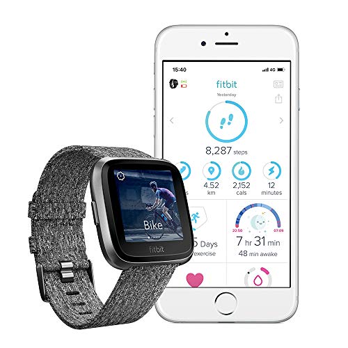 Fitbit Versa Special Edition Montre Connectée Avec Bracelet Tissée Bluetooth Nfc - vue 3