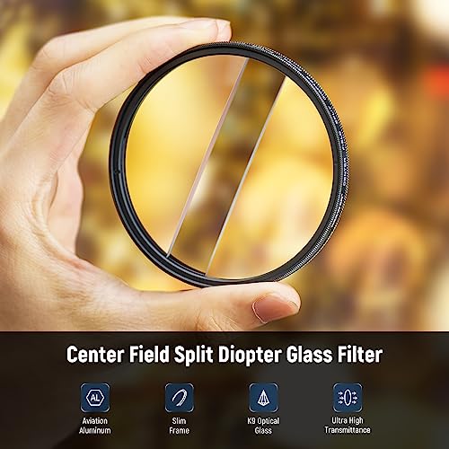Neewer 10103004 58Mm Center Field Split Diopter Effect Filter, Camera Linear Prism K9 Optical Glass Filter With Aluminium Frame, Blurred Refraction Foreground Repeated Color Effect Camera Lens Accessories thumb #1