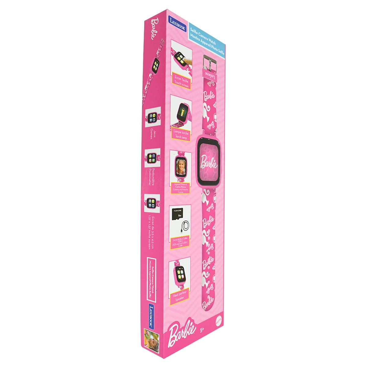 Lexibook, Barbie, Kamera-Uhr, DMW070BBLXB | HD-Touchscreen, Kamera, MP3, Lautsprecher, Schrittzähler, 5 Spiele