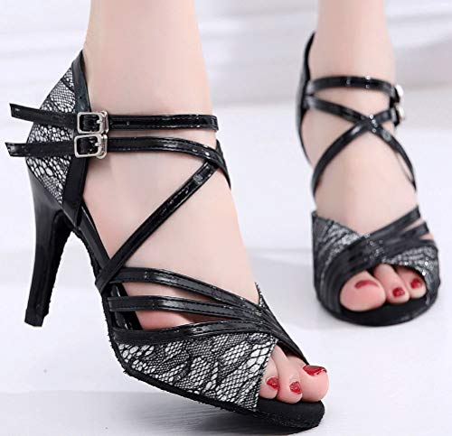 Chaussures de danse légères semelle souple et double boucle de maintien