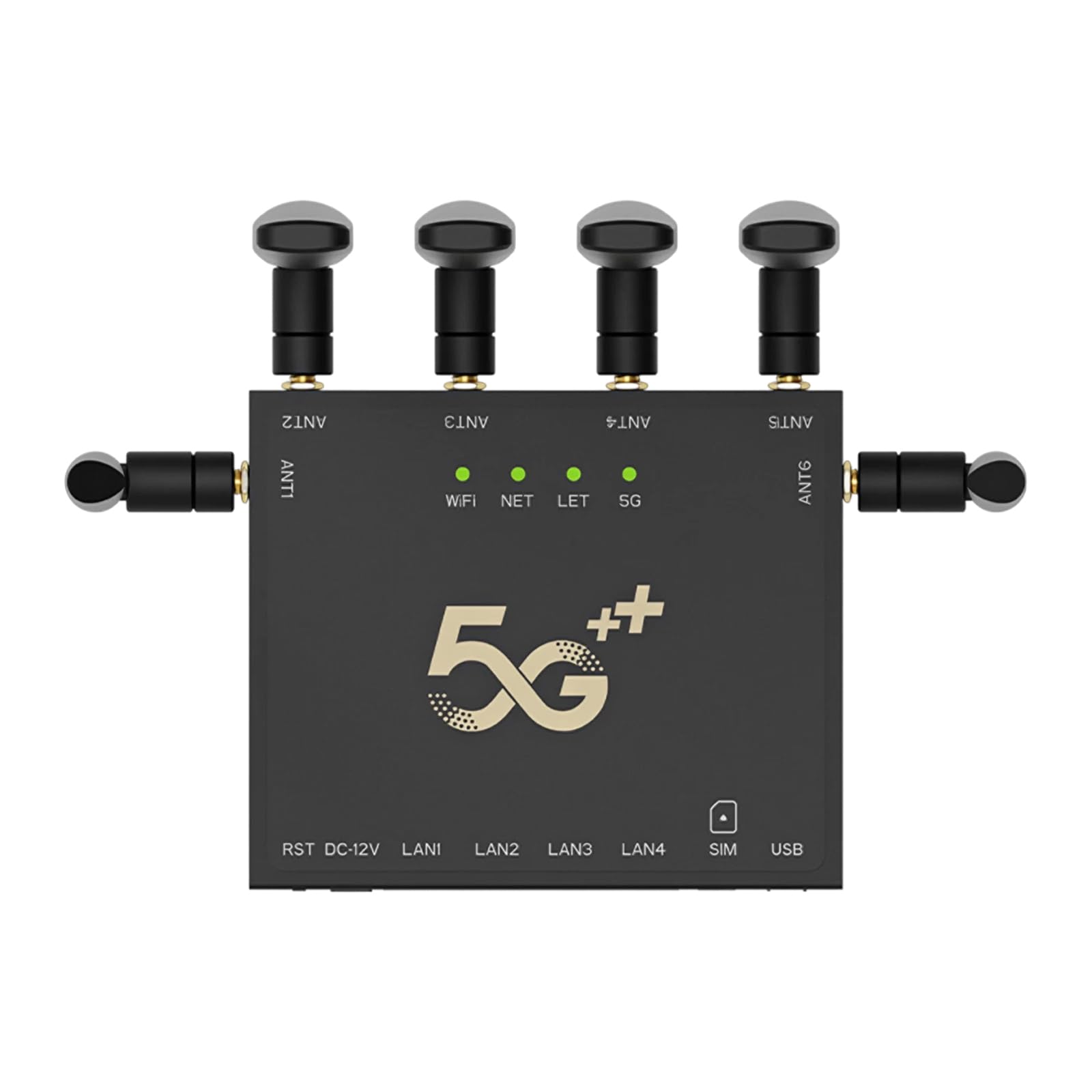 Router 5G WiFi 6, 6 antenne, scheda SIM, porta LAN Gigabit | Cassa in metallo, doppia banda 2,4 e 5,8 GHz, accesso 5G 4G, Casa Ufficio Zone senza fibra