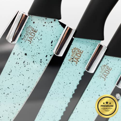 Juego-de-Cuchillos-y-Soporte-Acrilico-STARLYF-Jade-Pan-Set-de-Cuchillos-de-acero-inoxidable-Muy-Afilados-Ideal-Fruta-Verdura-Queso-Carne-Pescado