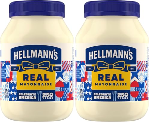 Hellmann's Mayonnaise Real Mayo 1 ct For A Creamy Sandwich Spread or Condiment Rich in Omega-3 ALA...