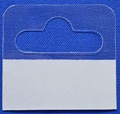 200 Sticky Euro Hook Slot Hang Hanging Retail Tabs 41mm x 32mm with Strong Adhesive