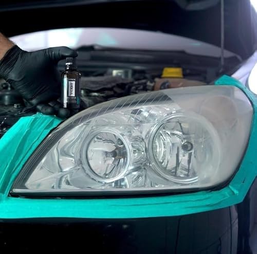 Kit Polimento e Vitrificação Restauração de Farol Farois Lixa Revelax V-Light Delet 500 Ml Vonixx