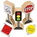 IMG Deluxe Wooden Street Signs Train/Vehicle Accessory Set - 14 Pieces!