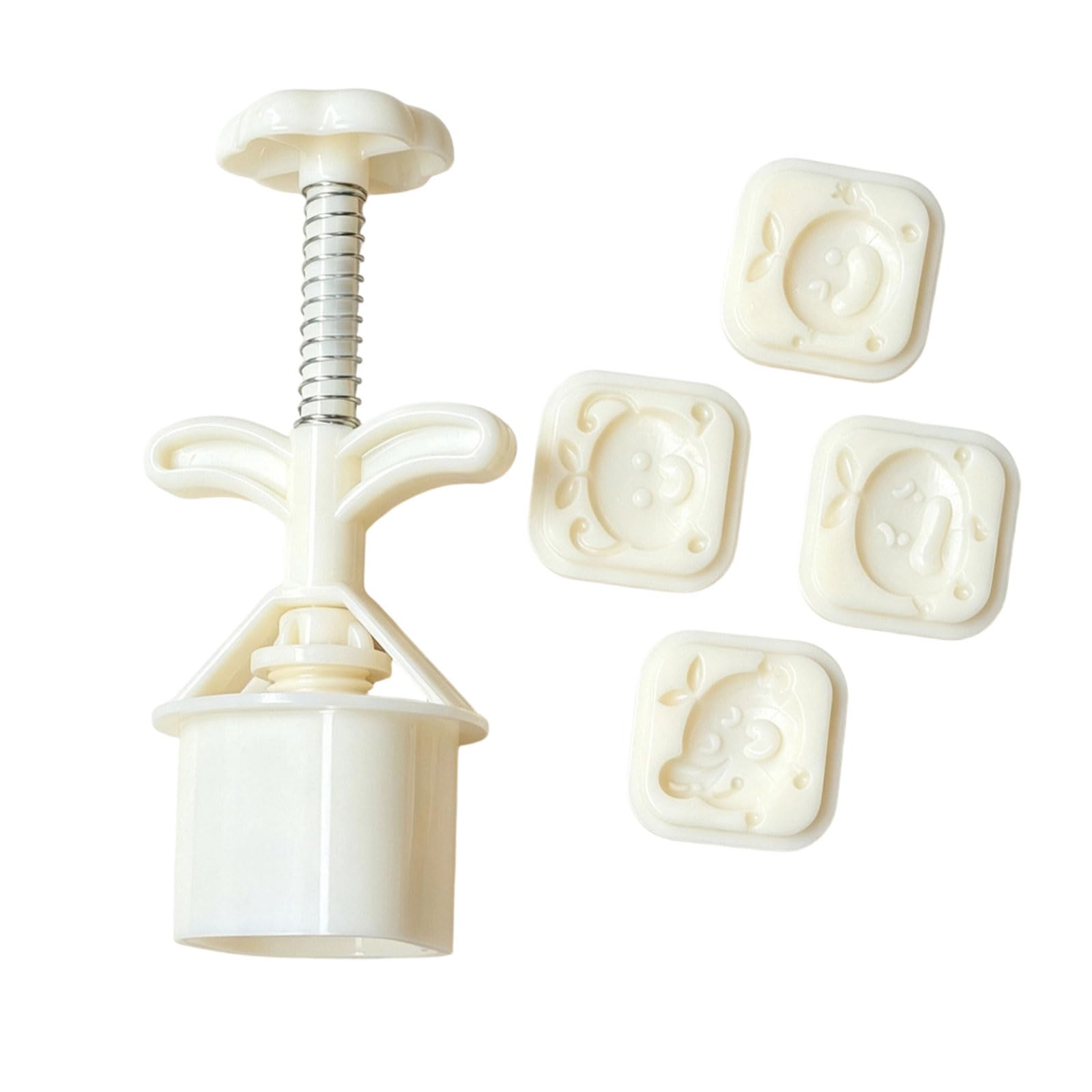 NVOQILIN 4Pcs Lovely Cartoon Design 30G Moons Cakes Molds for Bean Pastes Cake and Dessert Making with Nonstick Coating Party Treat Shaping Tool