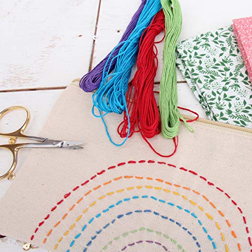 Image of 12 Skeins ThreadArt Cotton Embroidery Floss, Magenta | Long fiber cotton embroidery floss for cross stitch, hand embroidery and bracelets. Six-strand floss separates easily.