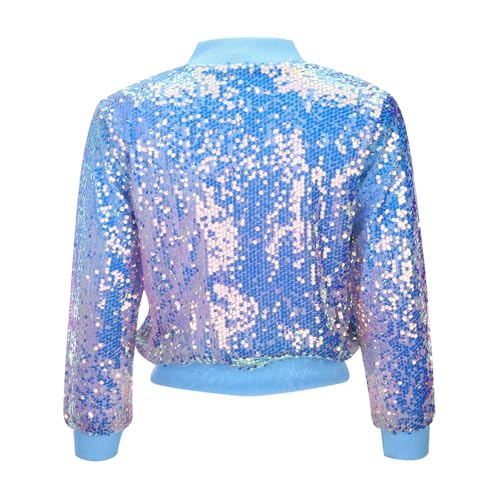 Clothes for Girls 10-12 Cute Outfits Sequin Baseball Jacket Kids Sparkly Beaded Dance Jacket Rave Vintage4