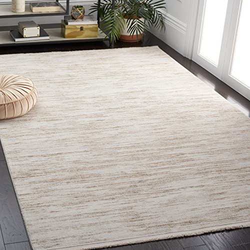 Safavieh Tapis Géométrique pour Salon, Salle à Manger, Chambre à Coucher - Whisper Collection, Tapis à Poil Court, Ivoire, 244 x 305 cm