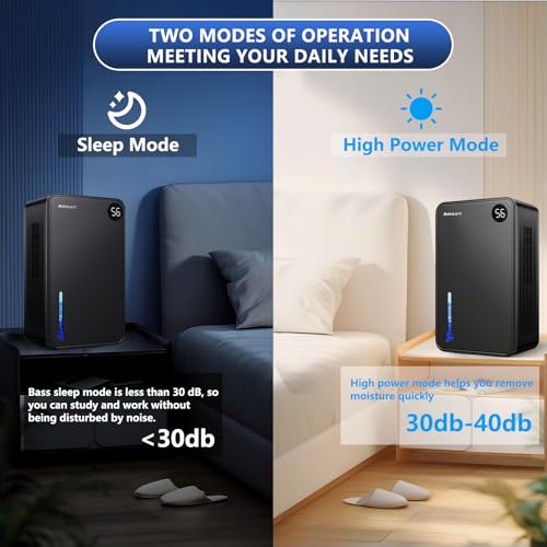 Keepglad Dehumidifier,Dehumidifiers For Basement,118 Oz Water Tank,(980 Sq.Ft) Humidity Display Screen Dehumidifiers For Home Bedroom Bathroom With Drain Hose,Auto Shut Off, 7 Colors Led Light,Sleep Mode thumb #4
