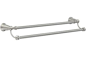 Double Towel Bar Brushed Nickel, 24" Bathroom Towel Bar, Moen Y2622BN