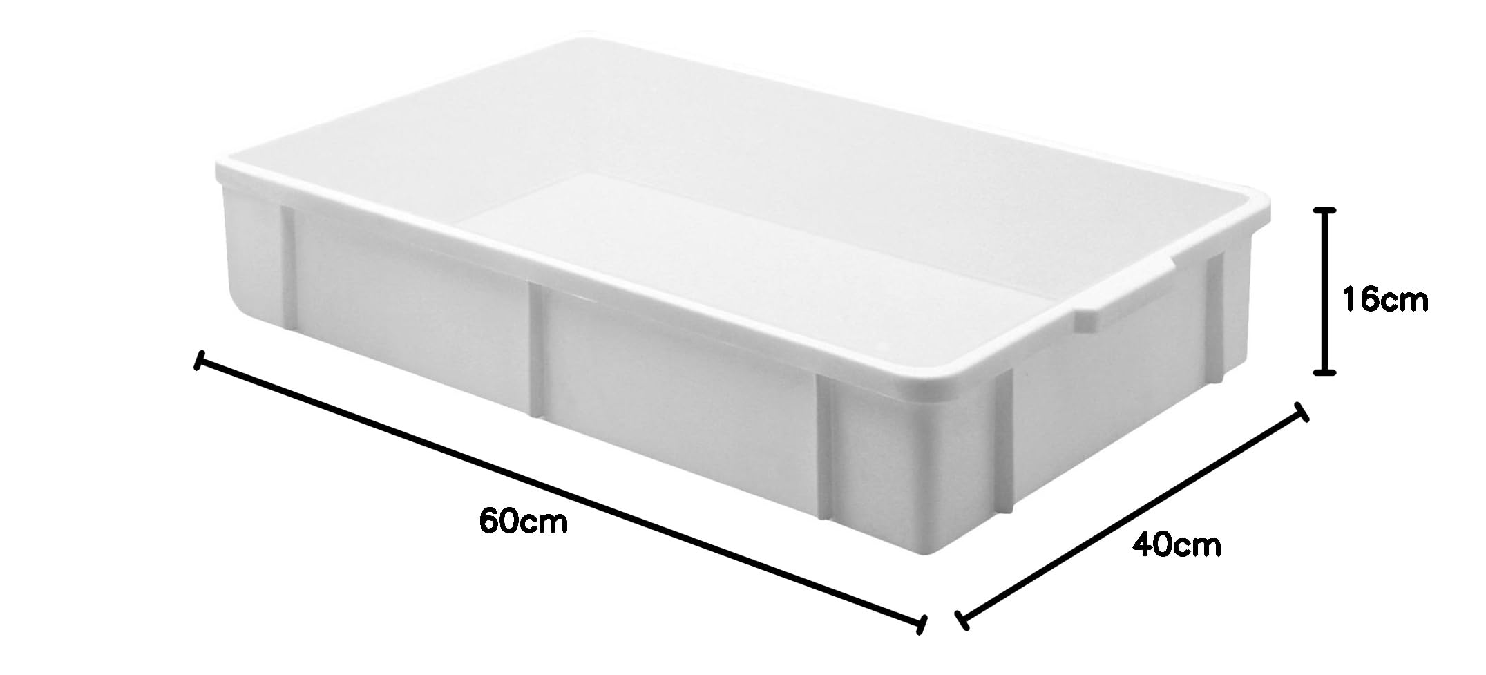 Giganplast Transport Cassetta, Plastica, Bianco, 60 x 40 x 16 cm