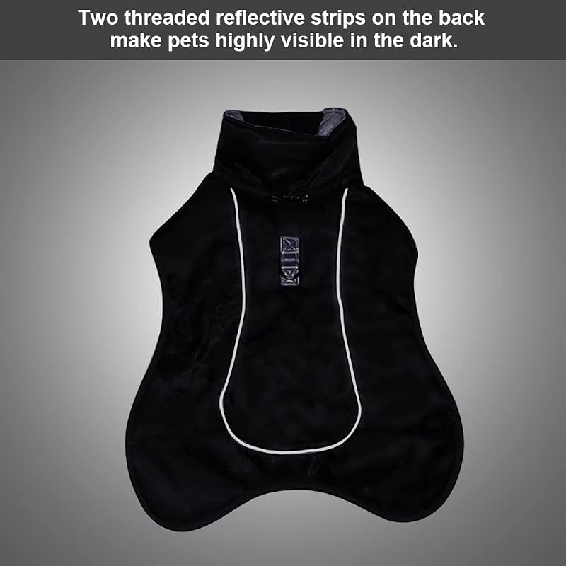 meioro Vízálló Kutyakabát Téli Meleg Kutyajacket Szélálló Reflektív XL Kék