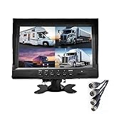 TK-SERVICE AHD バックカメラ 1～4カメラ モニターセット ９インチ ドライブレコーダー機能 前後同時録画 暗視 1080P 12V/24V対応 ガイドライン表示 正像鏡像切替可能 ノイズ対策 4画面 防水 日本語説明書 (9inchモニター4画面)