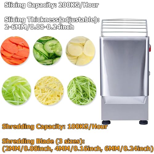 Cortadora eléctrica de alimentos Zoienu acero inoxidable miniatura 7