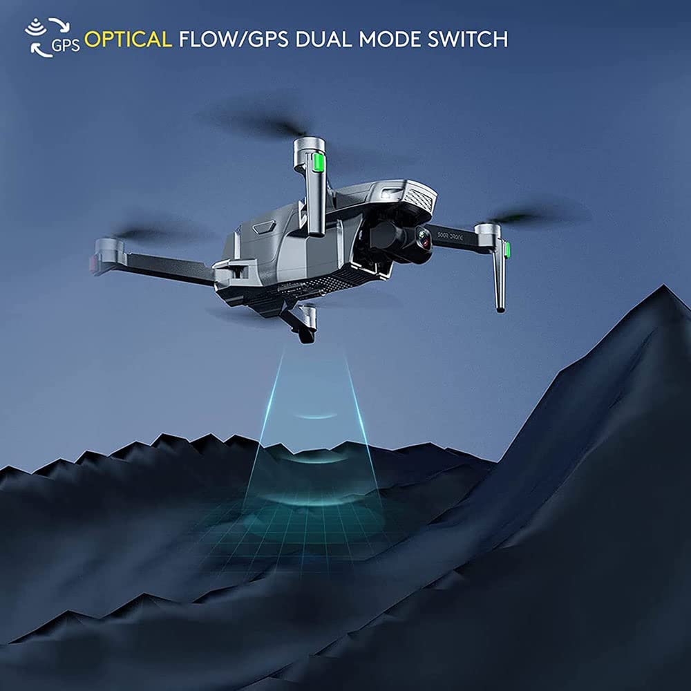 Drones with Camera for Adults 4K SG907 GPS Drone with 3- Gimbal Camera Long Range Professional Drones for Beginners 5G FPV Transmission 2 Batteries 50Mins Flight Time Auto Return Home