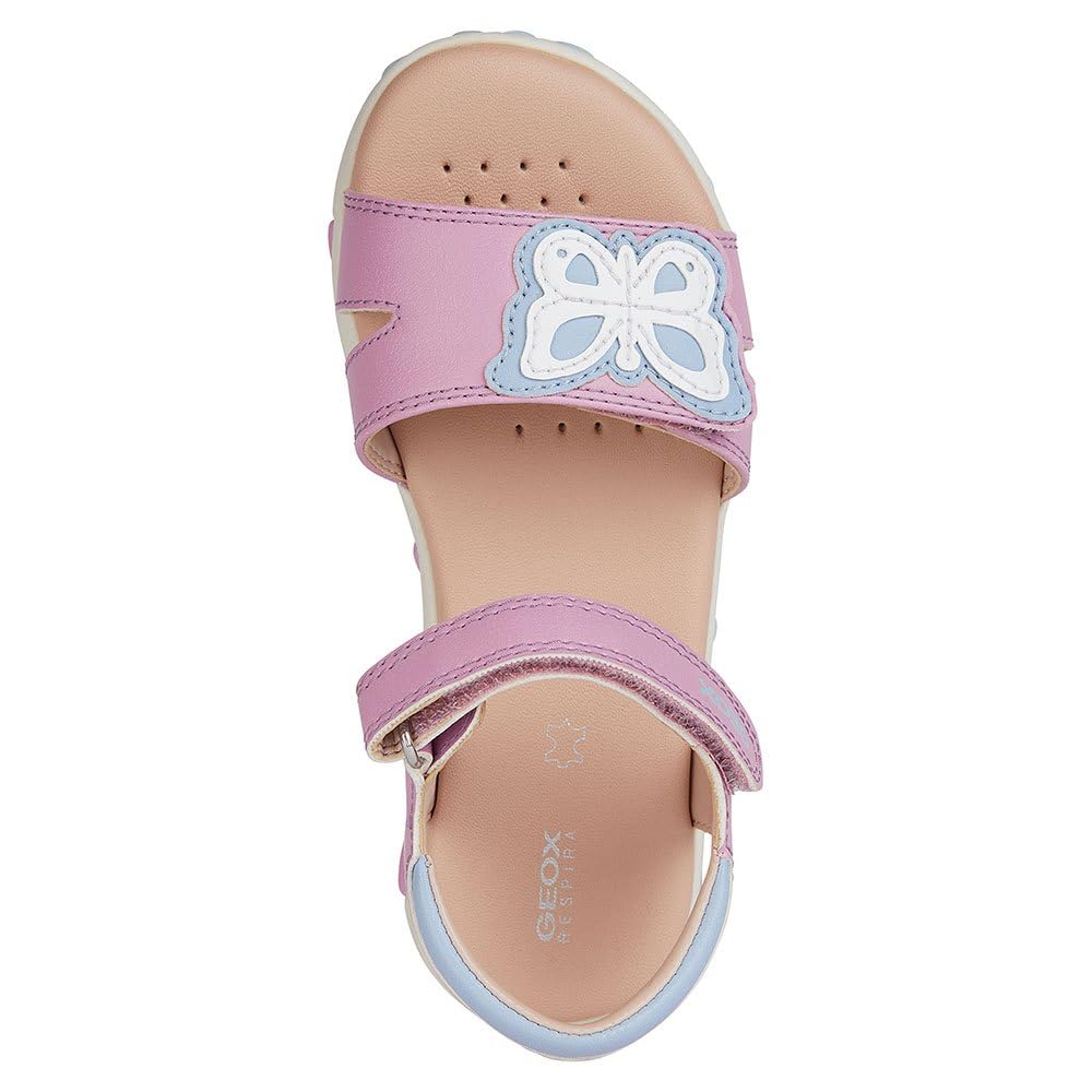 Geox J Sandal Haiti Girl, Sandalias con Punta Abierta Niñas