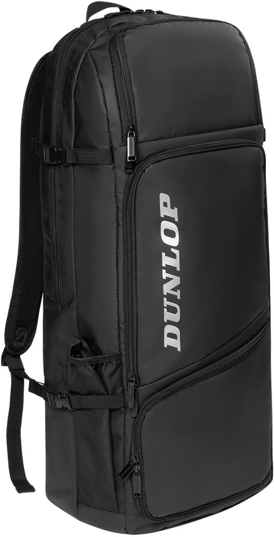 Dunlop DTC2410 Tennis Long Backpack Tour Line (Holds 2 Tennis Racquets), Black