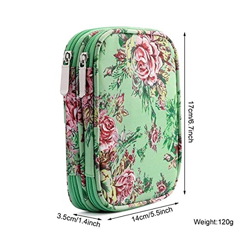 QZLKNIT DIY Crochet Hook Case, Portable Organizer Bag for Crochet Needles and Other Knitting Accessories, Easy to Carry for Crochet Beginners and Knitting Lovers