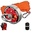 MUTUACTOR n52 Aimant Neodyme Super Puissant 150KG Force de Traction, Aimant Puissant Avec 20M Robuste Corde, Acheter Aimant Puissant Dans Jeu Pêche Magnetique pour la pêche magnétique et Le sauvet …