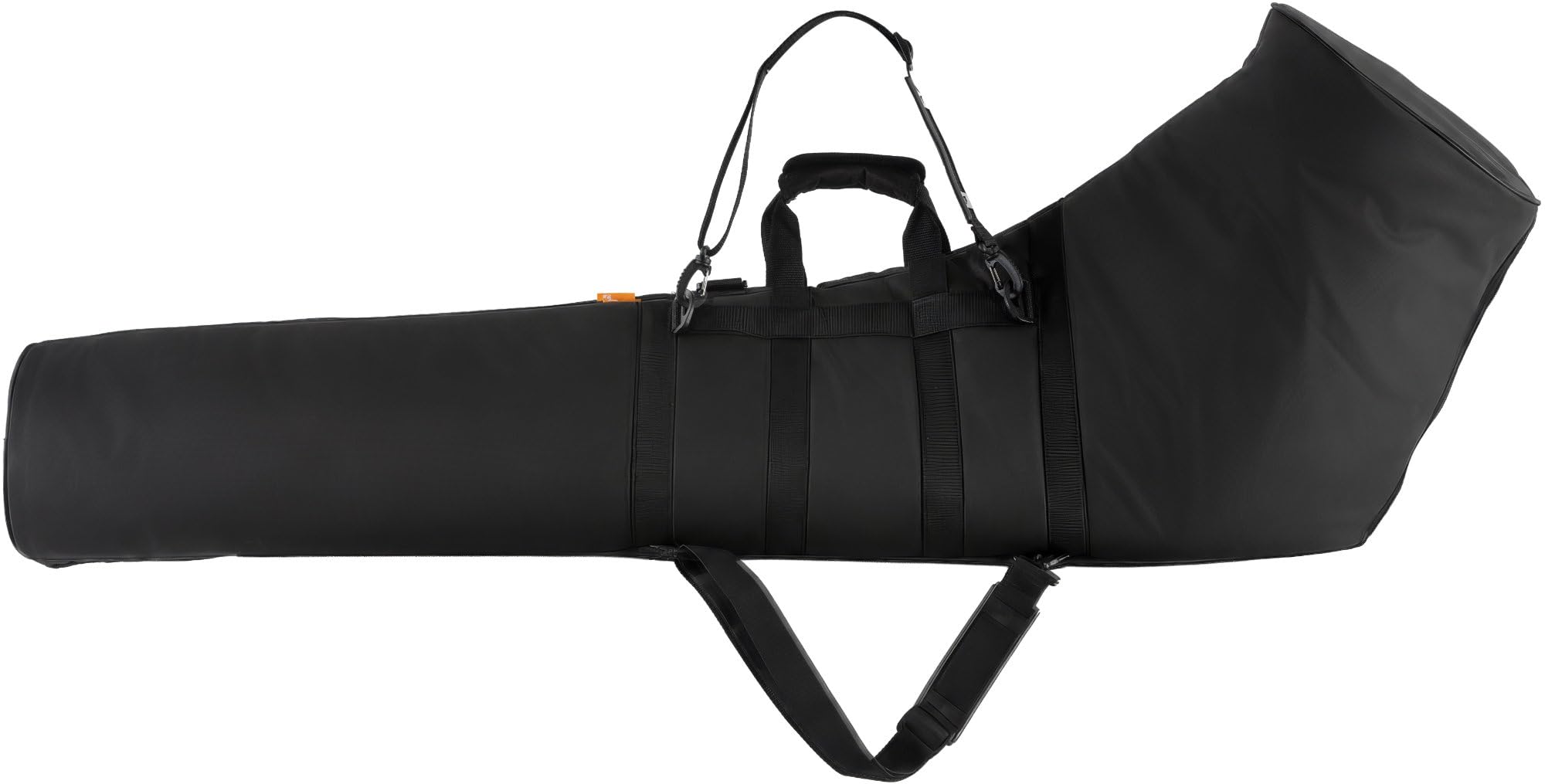 Torba alphorna model najwyższej klasy – długość: 135 cm – element do Ø 28 cm – uchwyt do noszenia i paski plecaka – ścianki działowe pomiędzy częściami rury/tłumikiem plus oddzielna kieszeń