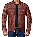 Price comparison product image Fashion_First Mens Vintage Biker Motorcycle Distressed Brown Cafe Racer Genuine Leather Jacket (XXX-Large, Brown)