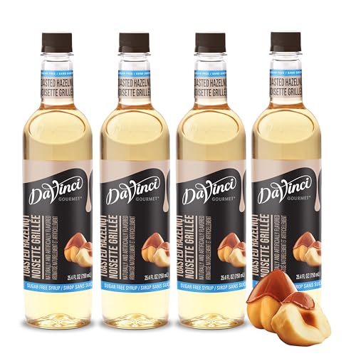 Image of DaVinci Gourmet Sugar-Free Original Hazelnut Syrup, 25.4 Fluid Ounces (Pack of 4)