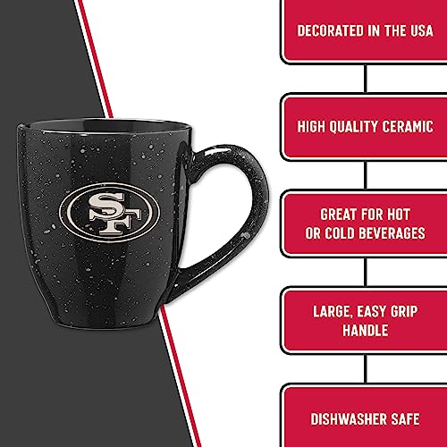 Image of Rico Industries NFL Football 16 oz Team Color Laser Engraved Speckled Ceramic Coffee Mug