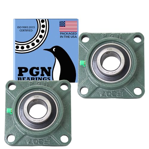Image of PGN UCF207-20 (2 Pack) Square Flange Bearing 1-1 /4 inch Bore