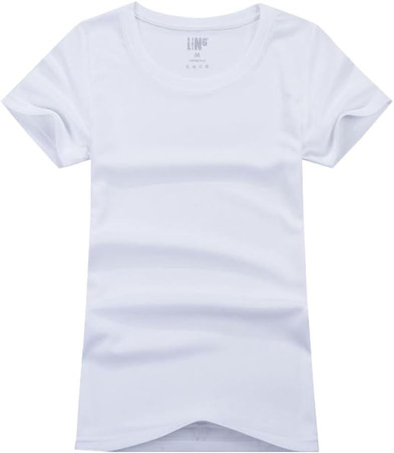 Shawhuaa Womens Summer Quick Dry Solid Short Sleeve Mesh T-shirt