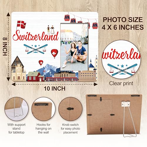 Image of Switzerland Picture Frame, Switzerland Travel Gifts, Switzerland Gifts For Women Men Couple Family Friend, Switzerland Souvenirs For Wedding Engaged Honeymoon, Europe Vacation Frame For Home Decor -04