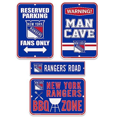 New York Rangers Fan Four Pack Sign Set