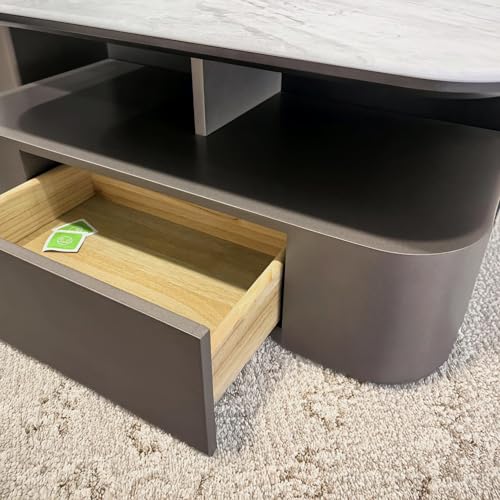 Image of The Attic Kingston Coffee Table Set with 2 stools, Modern Coffee Table for Living Room