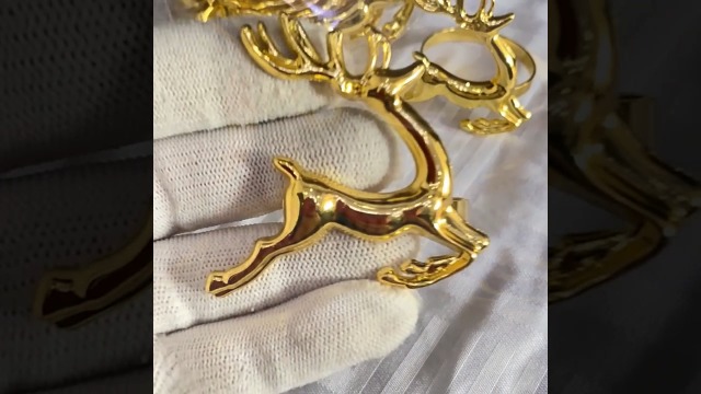 6 Ronds De Serviette En Forme De Cerfs En Bois - 8 X 10 Cm - Jour De Fête - Nouveautés Noël - Noël