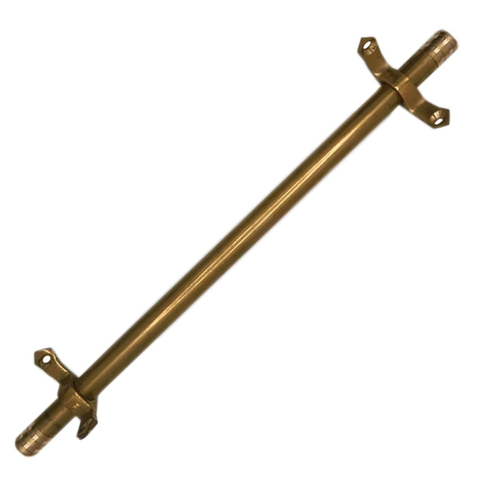 Zestaw Listew Schodowych, Rurowych, Minimalistyczny Design, Z Elementami Mocującymi Do Dywanów, Mosiądz - 5 Sztuk - 61 Cm (24 Cale)