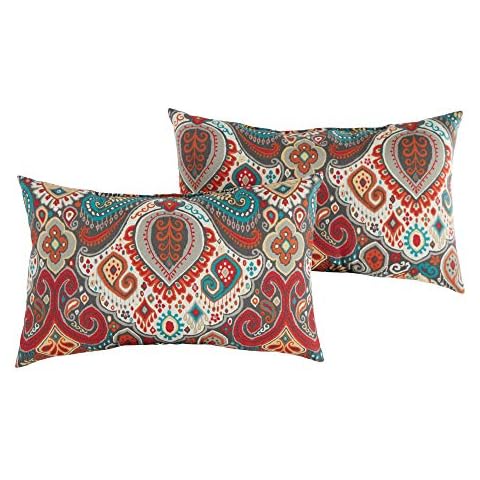 Greendale Home Fashions Outdoor Throw Pillows Set Cover