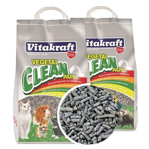 NESTQ - Lecho para Conejos – Pellets Gato – Papel Prensado para Conejos – Lecho Higiénico Natural Vegetal – Papel Higiénico Animales Pequeños – Control de Olores 25 L - Pack 2 Unidades