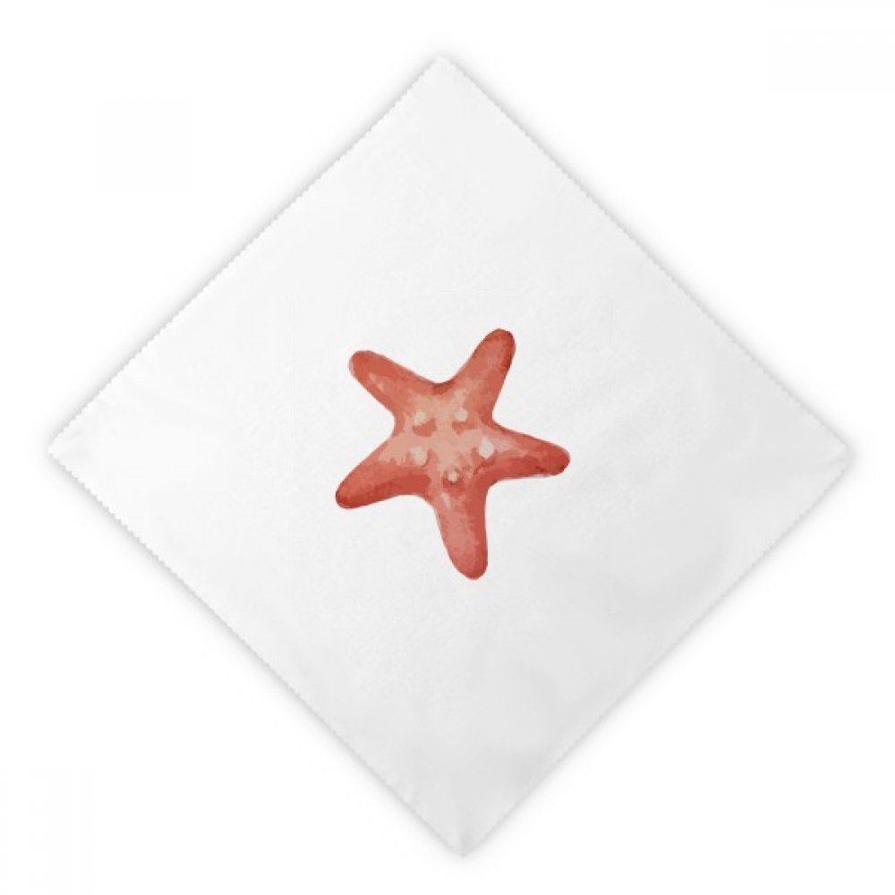 Serviettes en tissu étoile de mer illustration rouge 2pcs 18.5x18.5 pouces pour table de dîner
