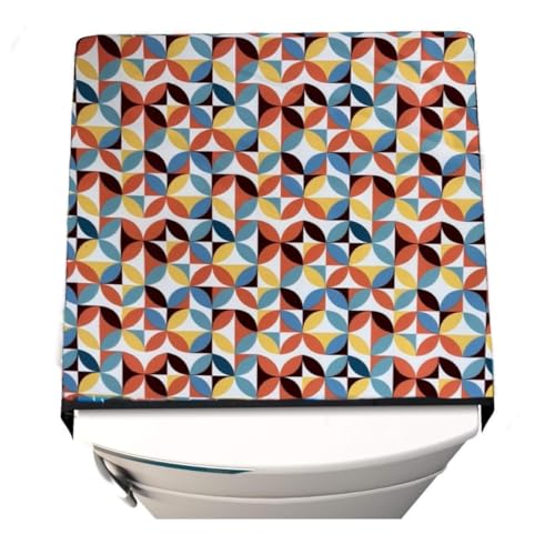 Image of MAXIMUS Dust & Stain Free Waterproof Fridge Top Cover | Refrigerator cover | Washable Material Fridge cover | 6 Utility Pockets (Orange)