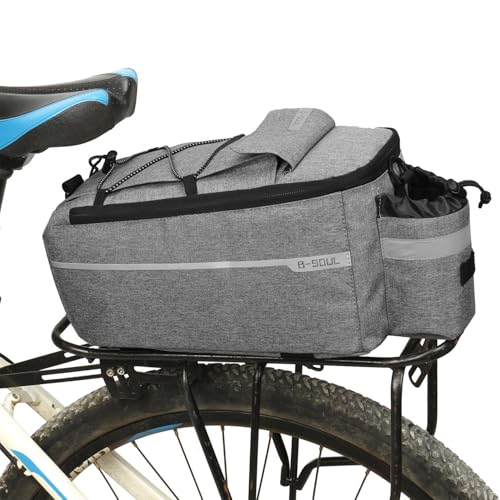 Sac de rangement pour porte-bagages de vélo arrière amovible et étanche gris