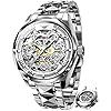 OUPINKE Automatic Skeleton Men Watch Self Winding Luxury Dress White Face Tungsten Steel Sapphire Crystal Luminous…