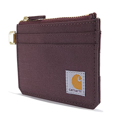 Carhartt Lässige Damen-Geldbörse aus Nylon, Ente mit Reißverschluss, Nylon-Ente mit Reißverschluss (Deep Wine), Einheitsgröße